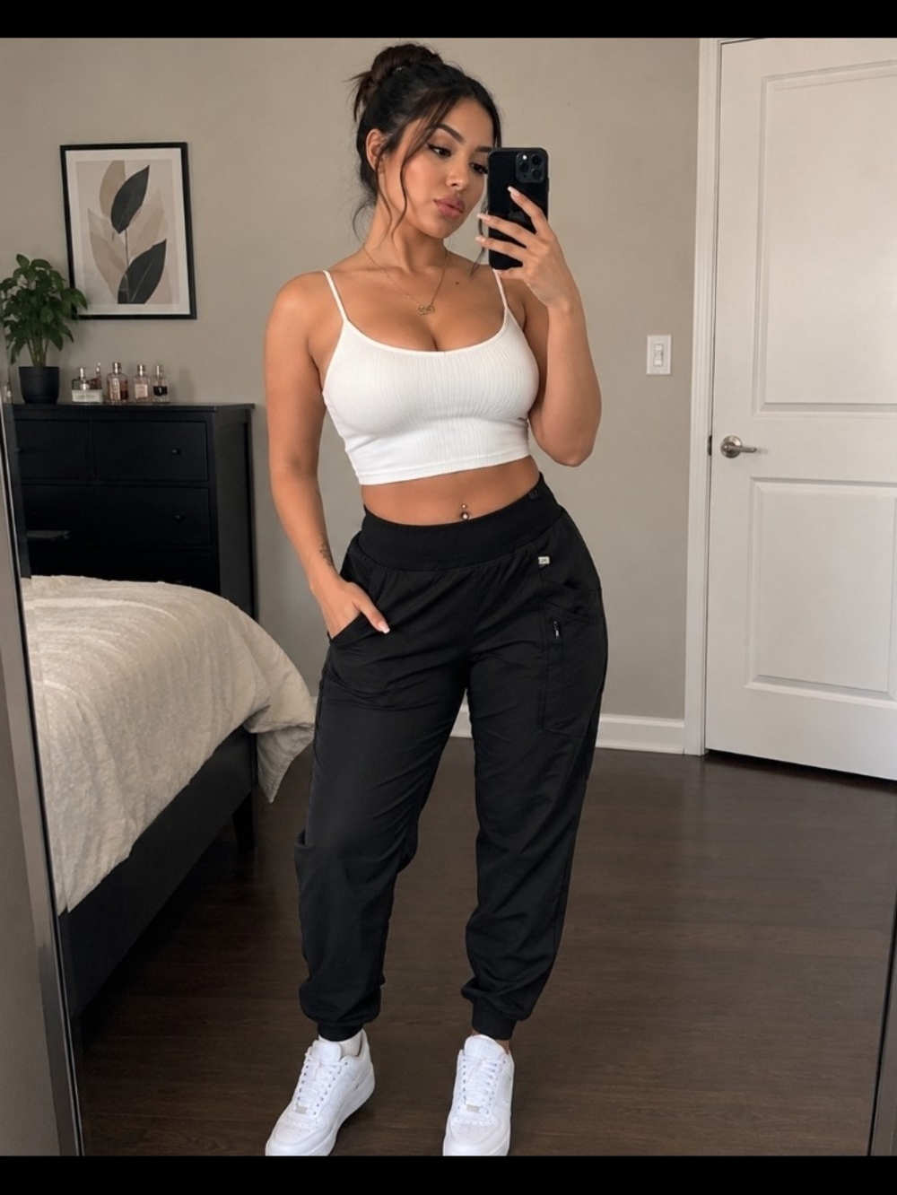 Cuddl Duds Black Women's Track Jogger Pants